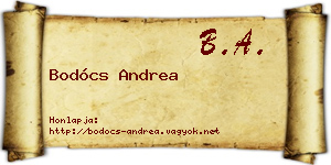 Bodócs Andrea névjegykártya